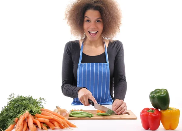 Mujer Hermosa Cocina —  Fotos de Stock