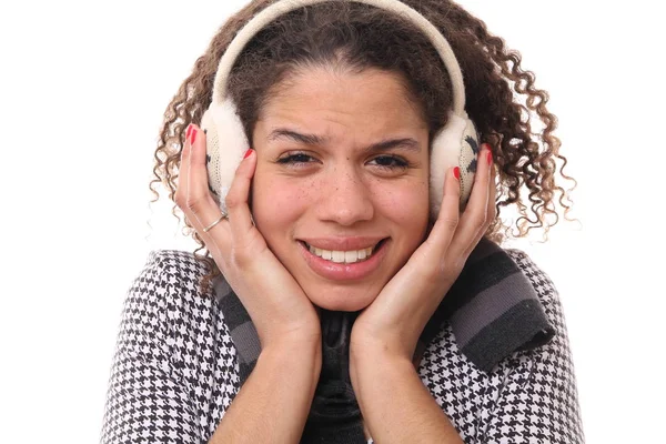 Prachtige Mooie Afro Vrouw — Stockfoto