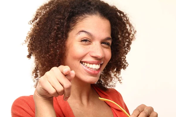 Hermosa Mujer Afro Encantadora —  Fotos de Stock