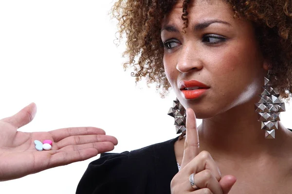 Portrait Beautiful Afro Woman Stock Picture