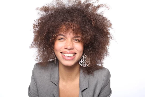 Perfecte Mooie Afro Vrouw — Stockfoto