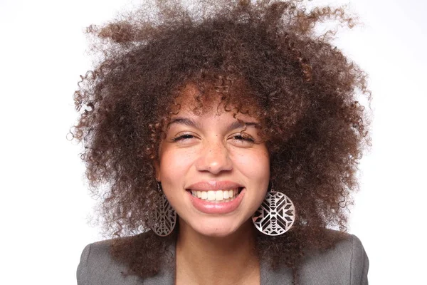 Perfecte Mooie Afro Vrouw — Stockfoto