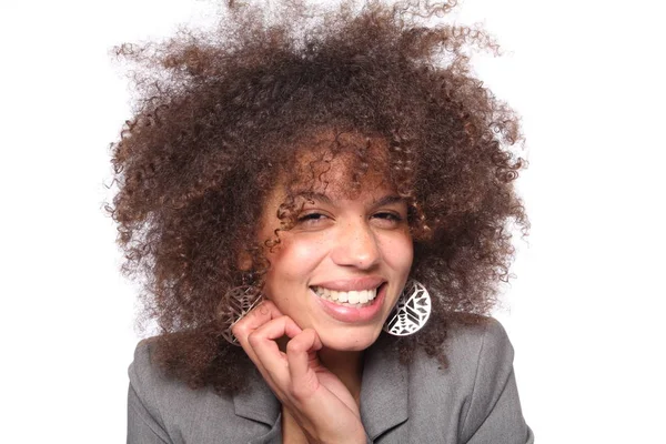 Perfecte Mooie Afro Vrouw — Stockfoto