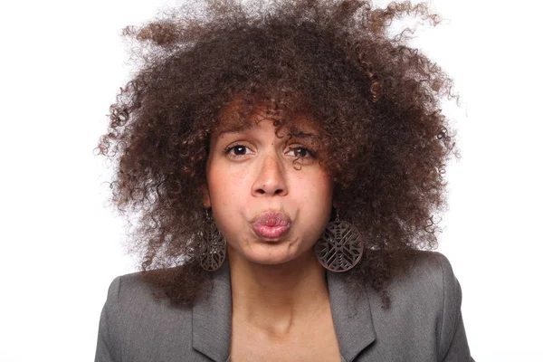 Perfecte Mooie Afro Vrouw — Stockfoto