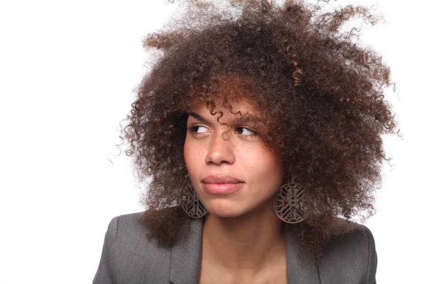 Perfecte Mooie Afro Vrouw — Stockfoto