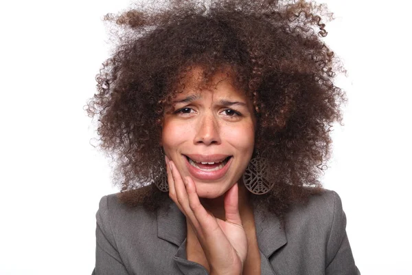 Perfeito Bela Mulher Afro — Fotografia de Stock