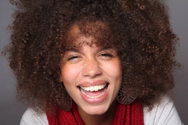 Perfecte Mooie Afro Vrouw — Stockfoto