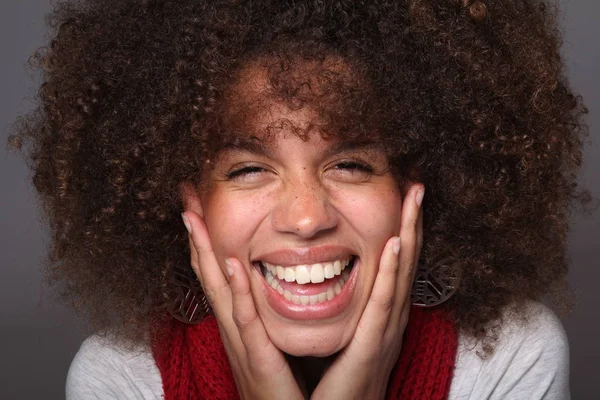 Perfecte Mooie Afro Vrouw — Stockfoto