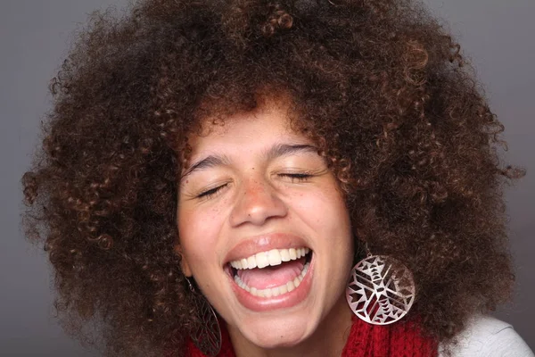 Perfeito Bela Mulher Afro — Fotografia de Stock