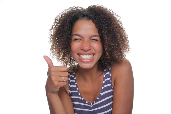 Perfeito Bela Mulher Afro — Fotografia de Stock