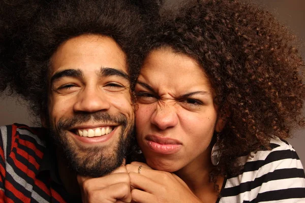 Beautiful Happy Photo Booth Love Couple — Stock Photo, Image