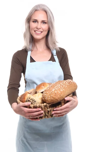 Bella Donna Con Cibo — Foto Stock