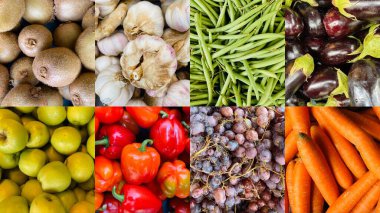 Güzel, sağlıklı meyve ve sebzeler yalıtılmış. 