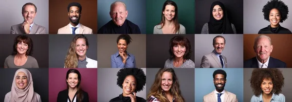 Arka planda 9 güzel insan grubu var.