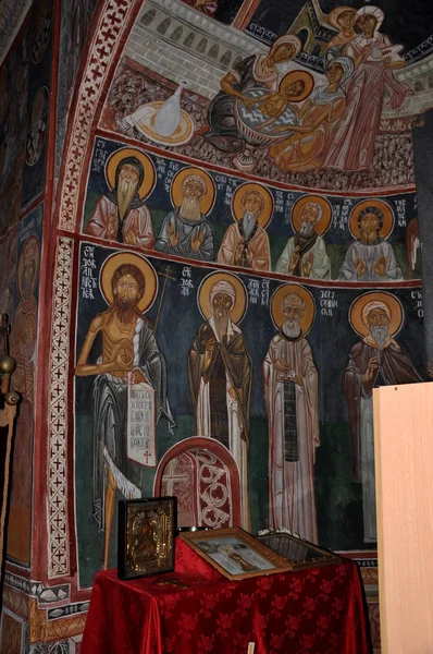 Fresco Byzantijnse Stijl Van Orthodoxe Kerk — Stockfoto