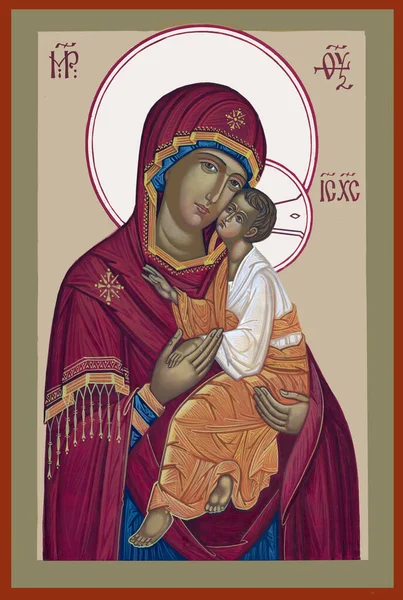 Wedding Couple Icons Theotokos — Stock Photo, Image