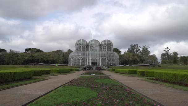Gewächshaus Botanischen Garten Curitiba Brasilien — Stockvideo