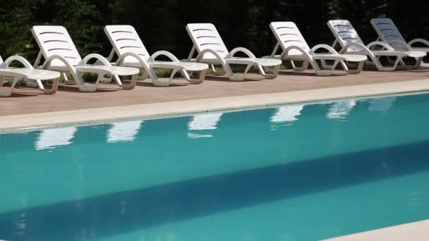 Swimming Pool Lounge Chairs Stock Video C Erenmotion 182282924