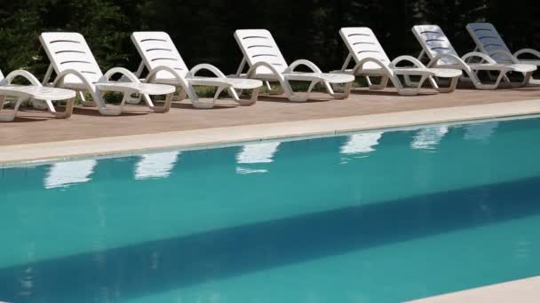 Piscine Avec Chaises Longues — Video