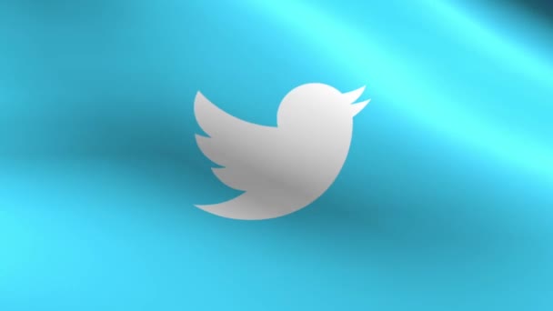 Twitter Flagge Nahtlose Schleife — Stockvideo