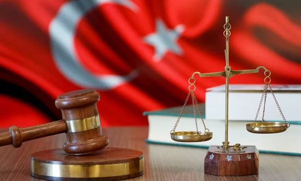 Justitie Voor Turkije Wetten Turks Gerecht Rechtenvrije Stockafbeeldingen