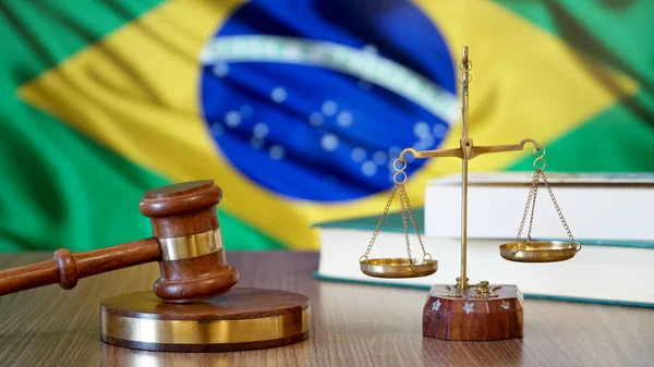 Justitie Voor Brazilië Wetten Braziliaans Hof Stockfoto