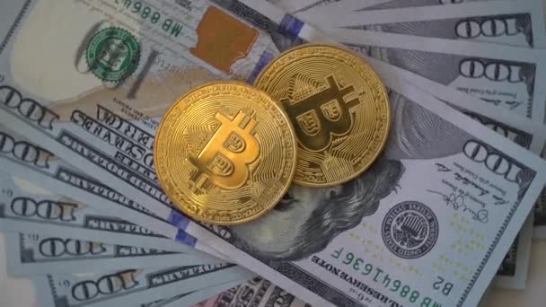 Bitcoin と米国ドル — ストック動画