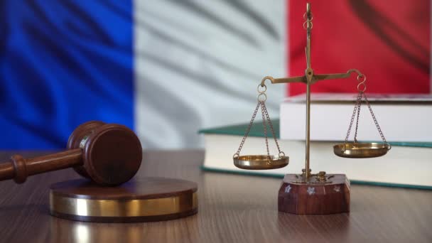 Justitie Frankrijk Wetten Franse Hof — Stockvideo