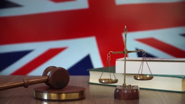 英国法院对英国法律的正义 — 图库视频影像