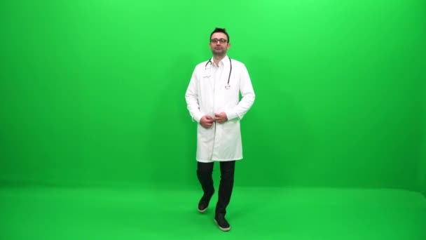 Doctor Green Screen — Stock Video