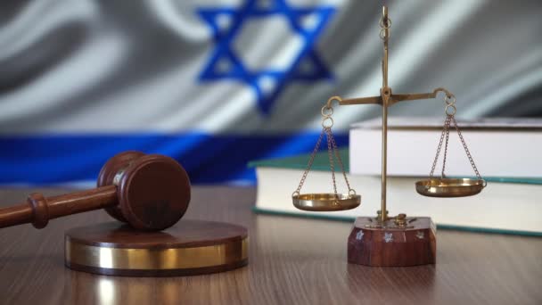 Giustizia Israele Leggi Tribunale Israeliano — Video Stock