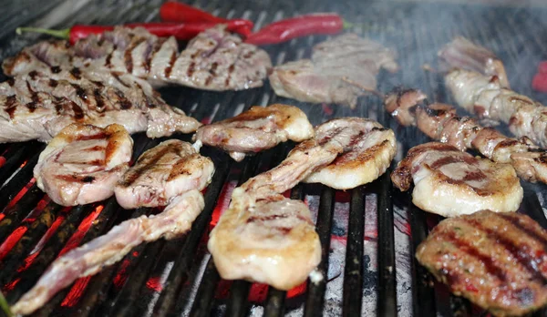 Bifes Carne Grelha — Fotografia de Stock