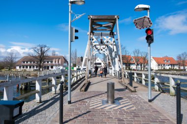 Historical bascule bridge in Wieck. Greifswald clipart