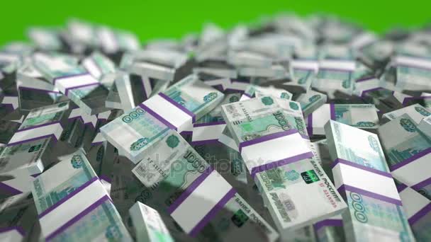 Russische geld animatie — Stockvideo