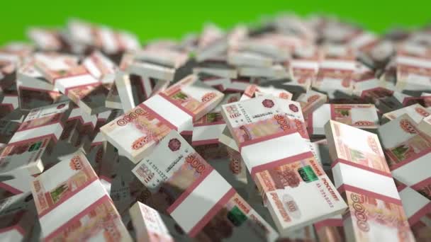 Russische geld animatie — Stockvideo