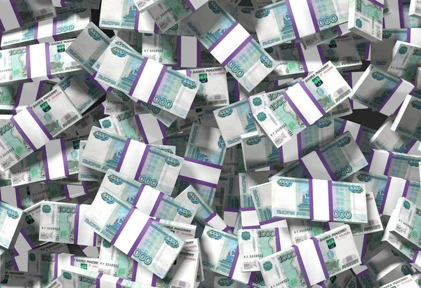Rus parası yığın — Stok fotoğraf