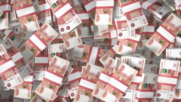 Rus parası yığın — Stok video