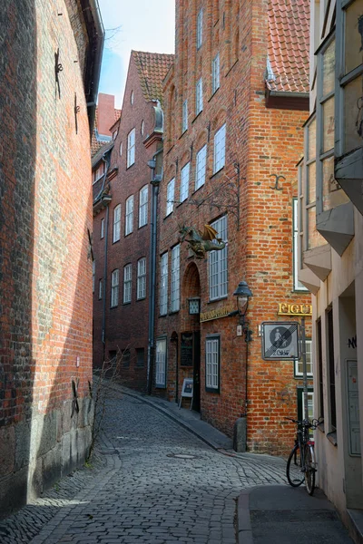 Calles en el casco antiguo de Lubeck. Alemania —  Fotos de Stock