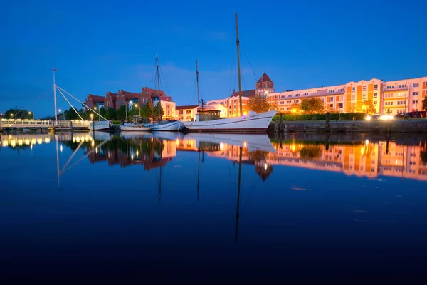 Porto turistico sul fiume Ryck. Greifswald — Foto Stock