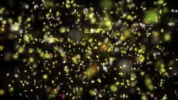 Animation of falling down confetti — Stock Video