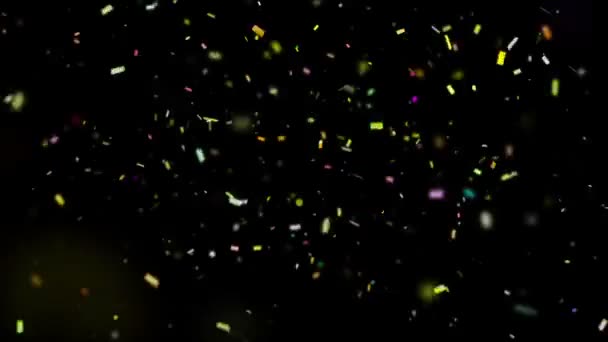 Animasi jatuh ke bawah confetti — Stok Video