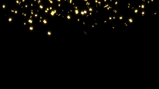 Animation of falling down confetti — Stock Video