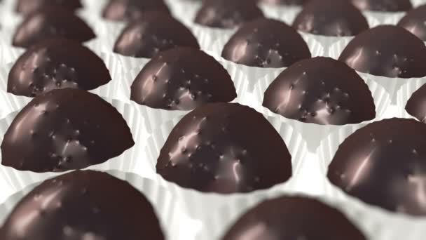 Animation mit Schokoladenbonbons — Stockvideo