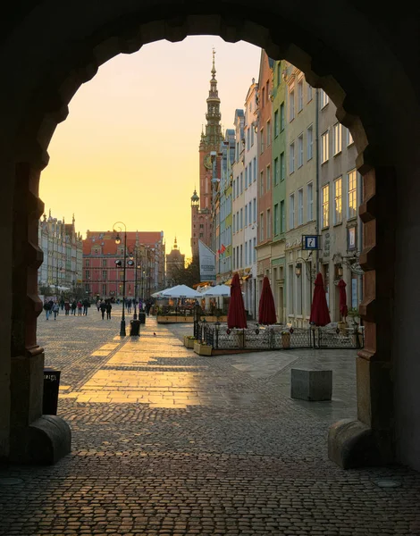 Ulicach historycznego centrum. Gdańsk — Zdjęcie stockowe