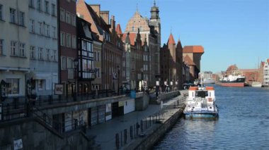 Old Town Motlawa tarafından Riverside'ta görünümünü. Gdansk