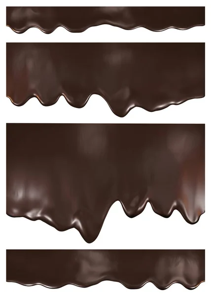Chocolade stream set — Stockfoto