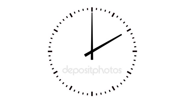 Animación de reloj analógico — Vídeos de Stock