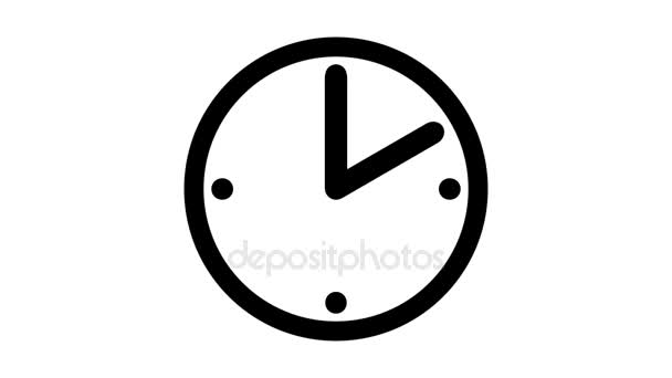 Analog clock animation — Stock Video