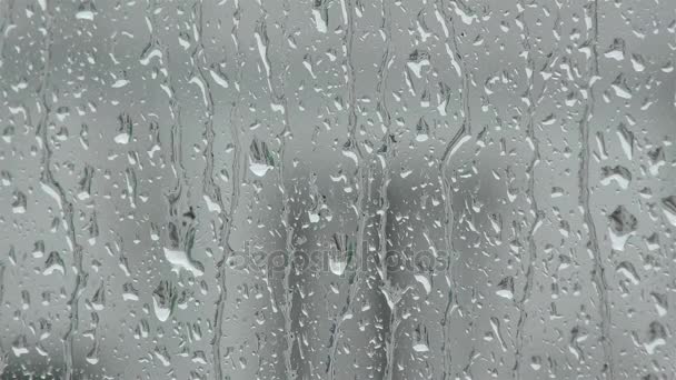 在 windows 中的水滴 — 图库视频影像