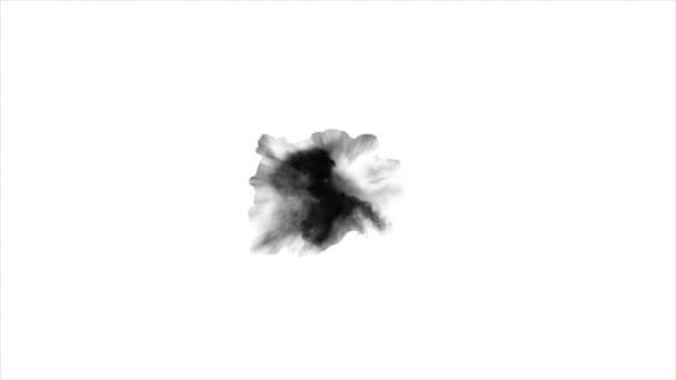 Black paint on white background — Stock Video